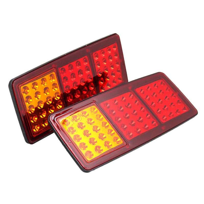 2pcs 24V 60 LED Rear Tail Light Waterproof Brake Stop Reverse Lamp For Trailer Truck Car Boat Caravan Van