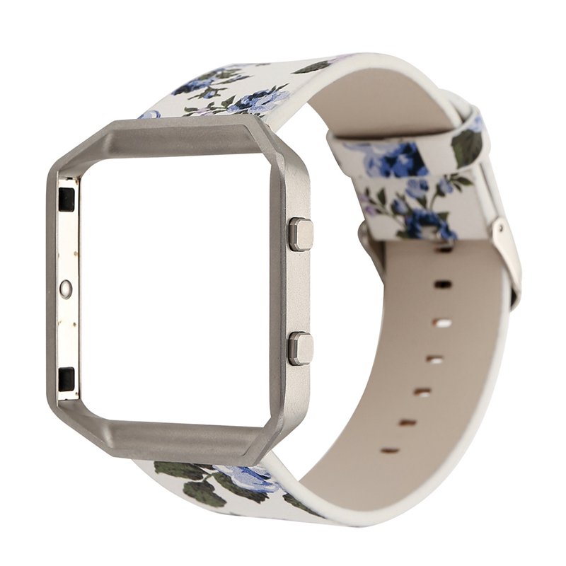 Kidston Floral PU Leather Strap Sport Band Loop With Frame For Fitbit Blaze Tracker