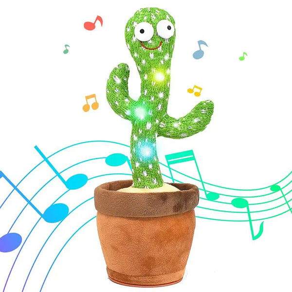 Baby Dancing Cactus Toys Talking Lighting Wriggle Singing Plush Toy Electric Shake Repeat English Songs Voice Recorder Babies Boys in Pot Decoration Children Funny Novelties