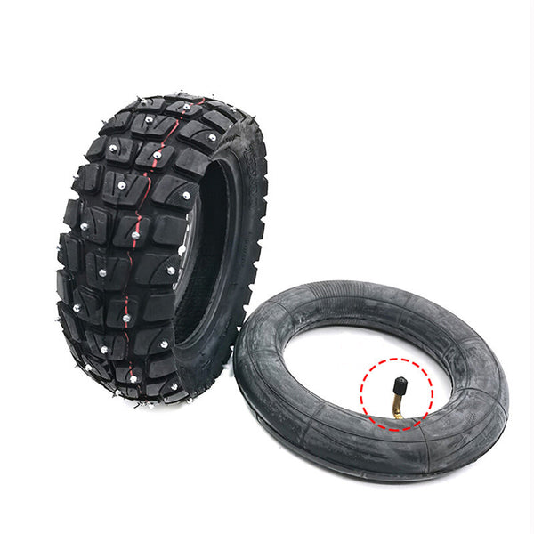 10x3.0 80/65-6 Off Road Tire 10 Inch Electric Scooter Winter Snow Tire Studded Stud 255*80 For Zero 10x Dualtron KuGoo M4 LAOTIE ES18 Lite L8S Pro T30 ANGWATT C1 F1 BOYUEDA Scooters