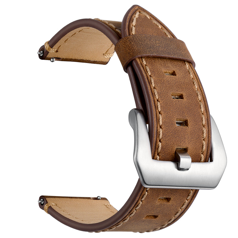 22mm Genuine Leather Watch Strap Watch Band for Huami Amazfit 2