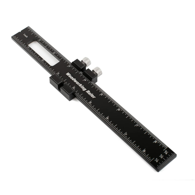 Aluminum Alloy Precision Pocket Ruler Woodworking Positioning Scribing Gauge Carpenter Markinig Ruler