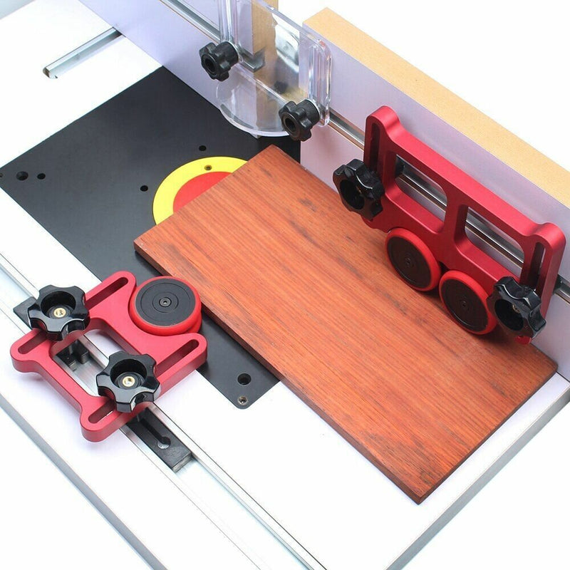 Feather Loc Board Saw Table Pressing Feeder Guider Anti Rebound Aluminum Table Saw Bearing Wheel Pressing Feeder