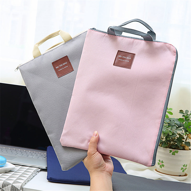 Libo Waterproof Computer Bag Canvas Zipper Multi Functional Multi-Layer A4 File Bag Portable Pad Laptop Bag Mobile Briefcase