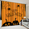 132*160cm Blackout Window Curtains Halloween Printed Curtains for Living Room Festival Decoration