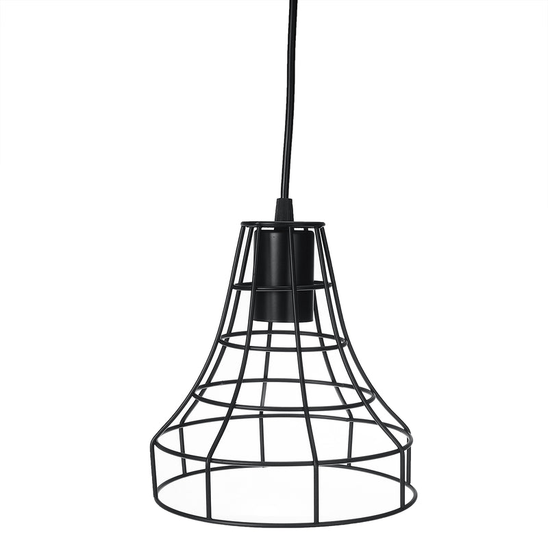 E27 Chandelier Bronze Black Rust Pendant Light Wire Cage Hanging Light Fixture