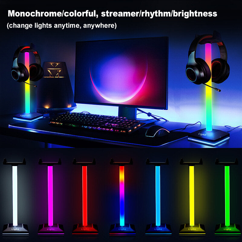 Smart RGB Headphone Stand Touch Desk Light Headset Display Stand Gaming Desktop Ambient Light APP Control