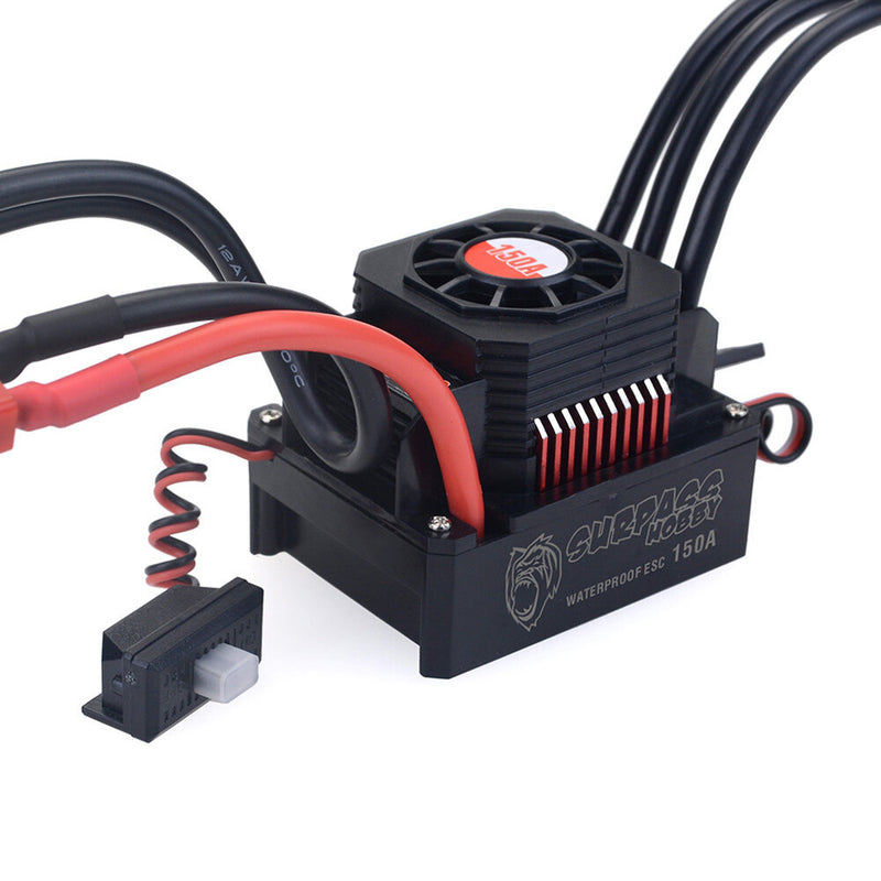 Surpass Hobby Diamond Seriers Waterproof 4076 2250KV Brushless Motor with 150A ESC for 1/8 RC Vehicles