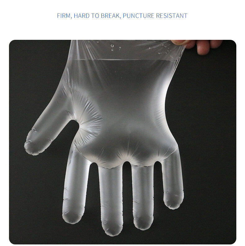 100Pcs Safety Gloves Disposable Gloves Home Kitchen Dining Transparent