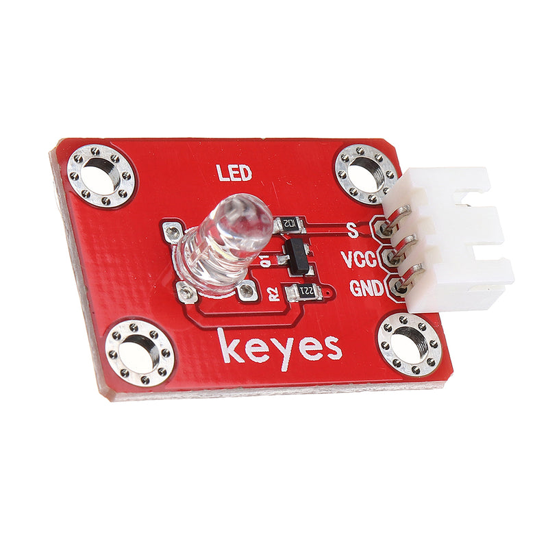 Keyes Brick LED White Light Module (Pad hole) Anti-reverse Plug White Terminal Digital Signal