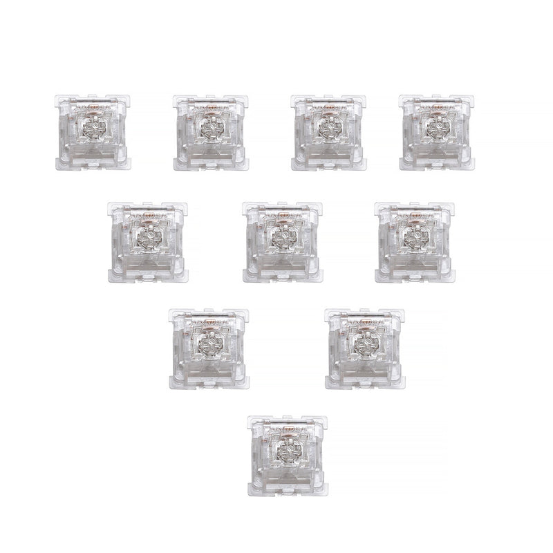 35Pcs GAMAKAY Crystal Mechanical Switch 3-Pin Prelubricate Linear Switch for DIY Mechanical Gaming Keyboard