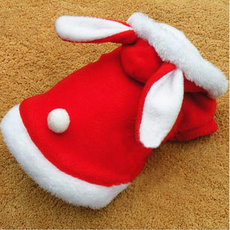 Christmas Pet Clothes Fashion Cute Rabbit Plush Dog Apparel Pet Hoodie Costume Winter Clothing