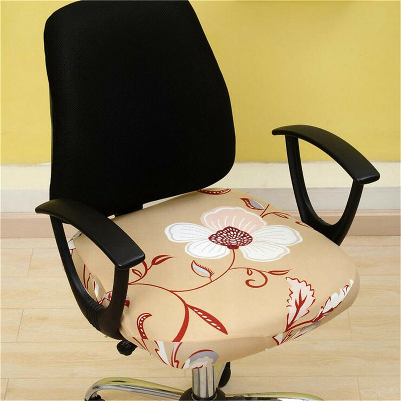 1 Pc Elastic Office Chair Seat Cover Computer Rotating Chair Seat Protector Stretch Armchair Slipcover Home Office Furniture Decoration