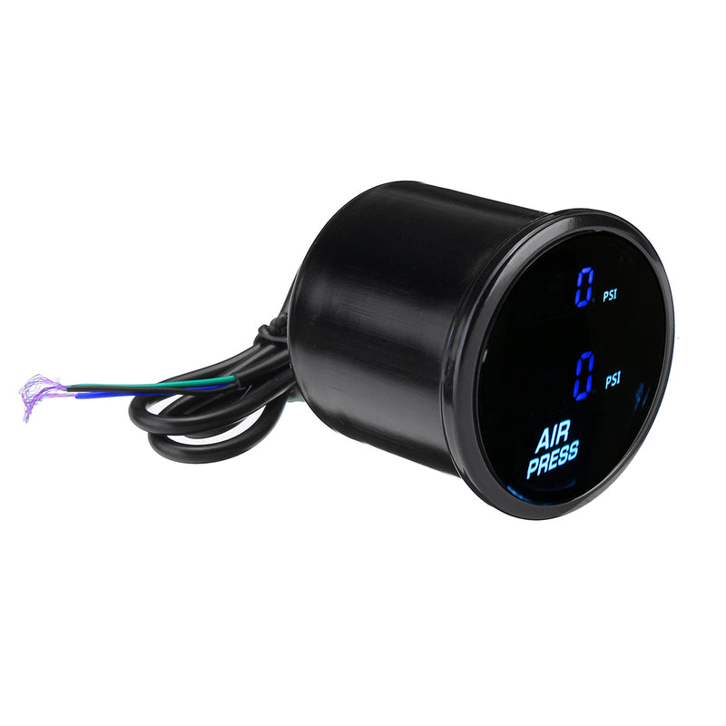 2'' 52mm LED Dual Digital Air Pressure Gauge PSI Air Suspension Meter with Sensors