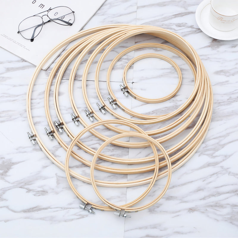 1 Piece Bamboo Embroidery Frame Hoop Cross Stitch Embroidery Ring Hand Sewing DIY Craft Handwork Accessories Sewing Needlework Tools