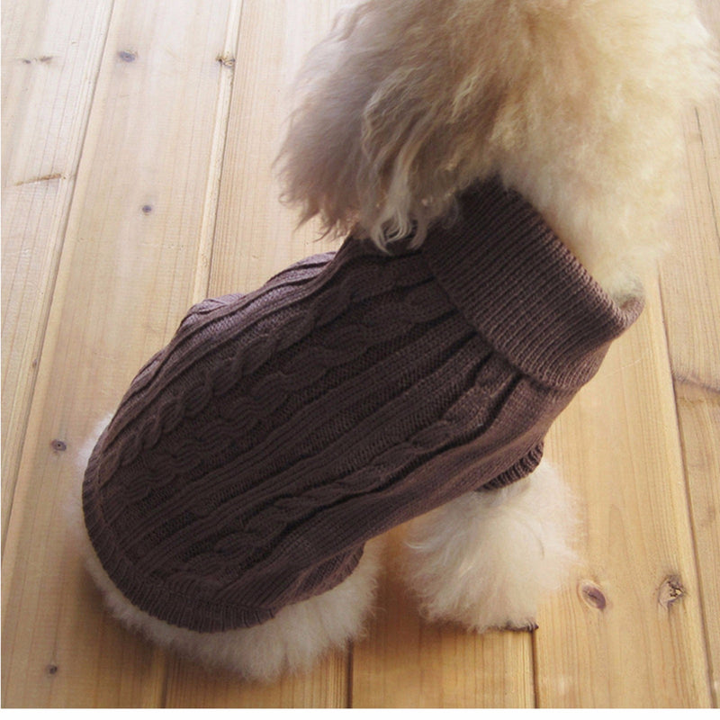 Pet Dog Cat Clothes Winter Solid Warm Sweater Knitwear Puppy Clothes Pest Coats