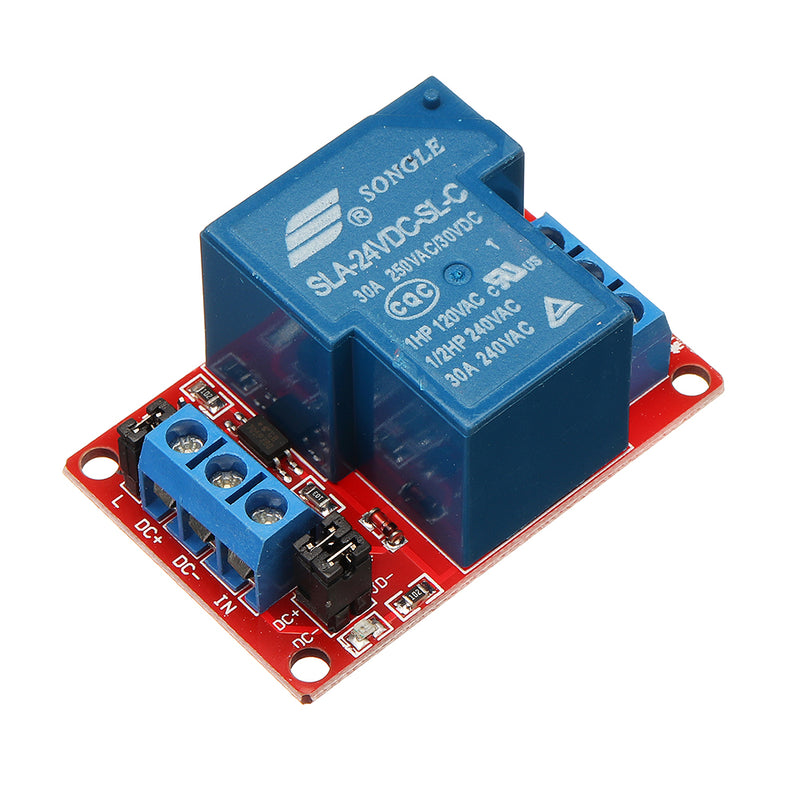 BESTEP 1 Channel 24V Relay Module 30A With Optocoupler Isolation Support High And Low Level Trigger