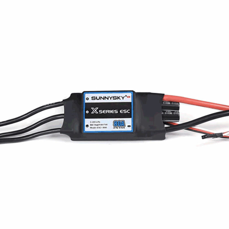 SUNNYSKY X Series 80A 2-6S Brushless ESC With 5V/6V/7.4V 5A BEC 4.0mm XT60 Plug For RC Airplane