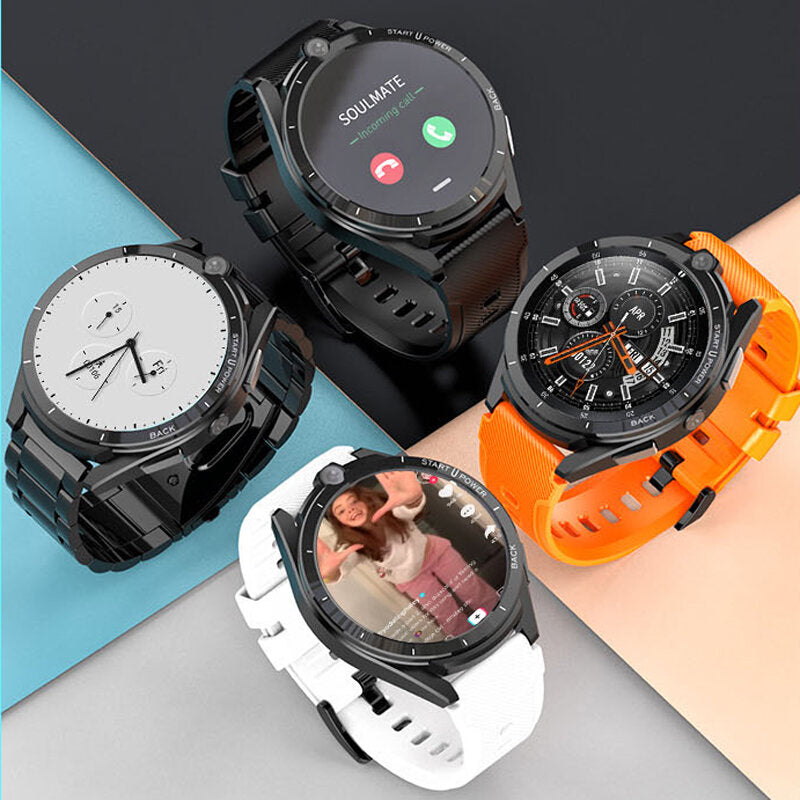 [6G+128G Memory] LEMFO LEM16 1.6 inch 400*400px Screen Octa-core Android Smartwatch SIM Card WiFi Dual Cameras GPS Positioning Newest Android 11 System 4G LTE Smart Watch Phone