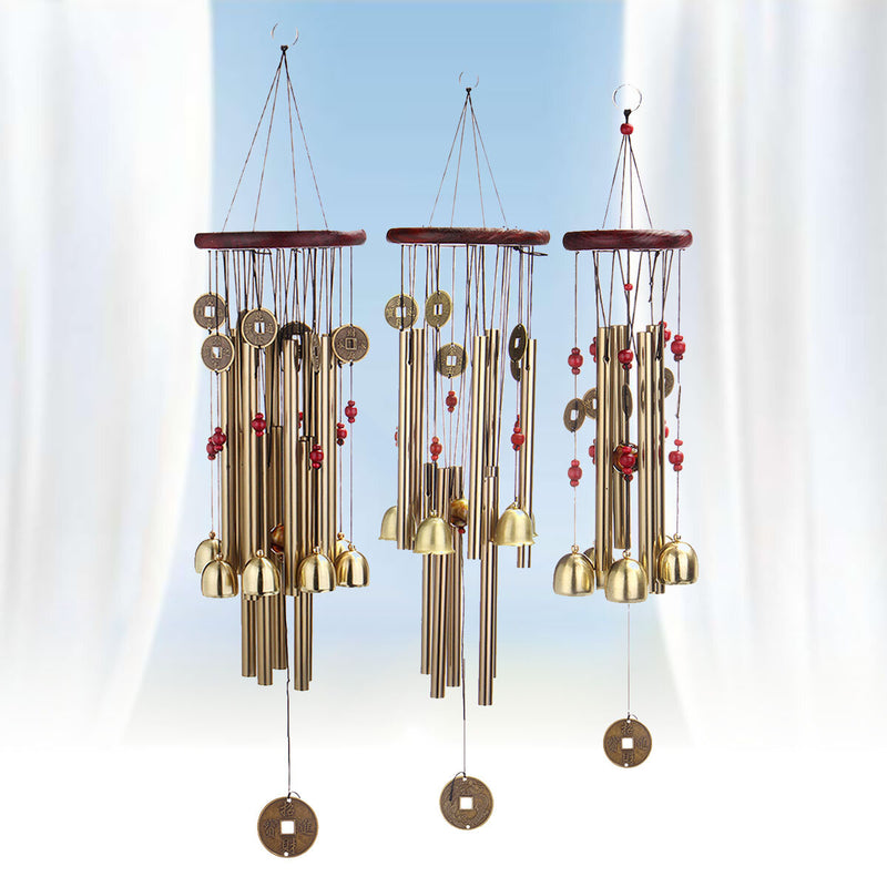 Solid Wood Bronze Metal Air Volume Multi-tube Anti-rust Copper Alloy Wind Chime