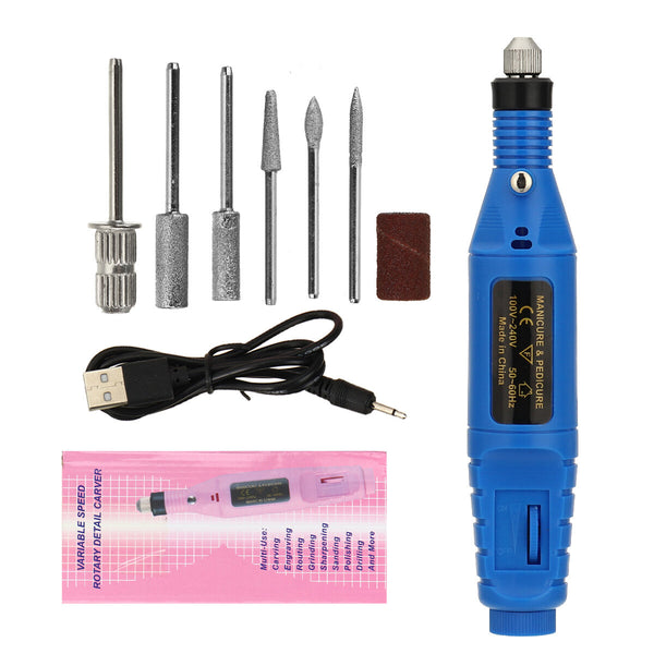 12V Mini Drill Electric Carving Pen Variable Speed Drill Rotary Tools Kit Engraver Pen for Grinding Polishing