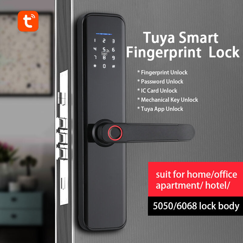 WAFU WF-007B-PRO Tuya Bluetooth Smart Fingerprint Electronic Lock Indoor Password Office Door Lock for Hotel Home