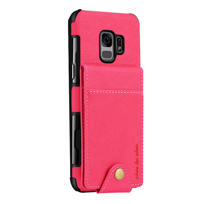 SHS Linen Pattern Multi-card Slot Protective Case for Samsung Galaxy S9