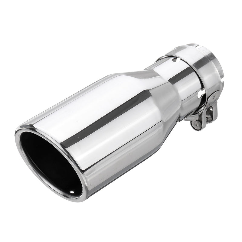 54mm-76mm Car Rear Exhaust Pipe Tail Muffler Tip Round Stainless Steel Universal