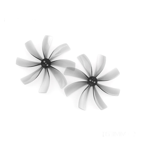 2Pairs HQProp T63mmX8 63mm 1.9/1.5/1.9mm Shaft 8-blade Propeller Grey Poly Carbonate for FPV Racing RC Drone