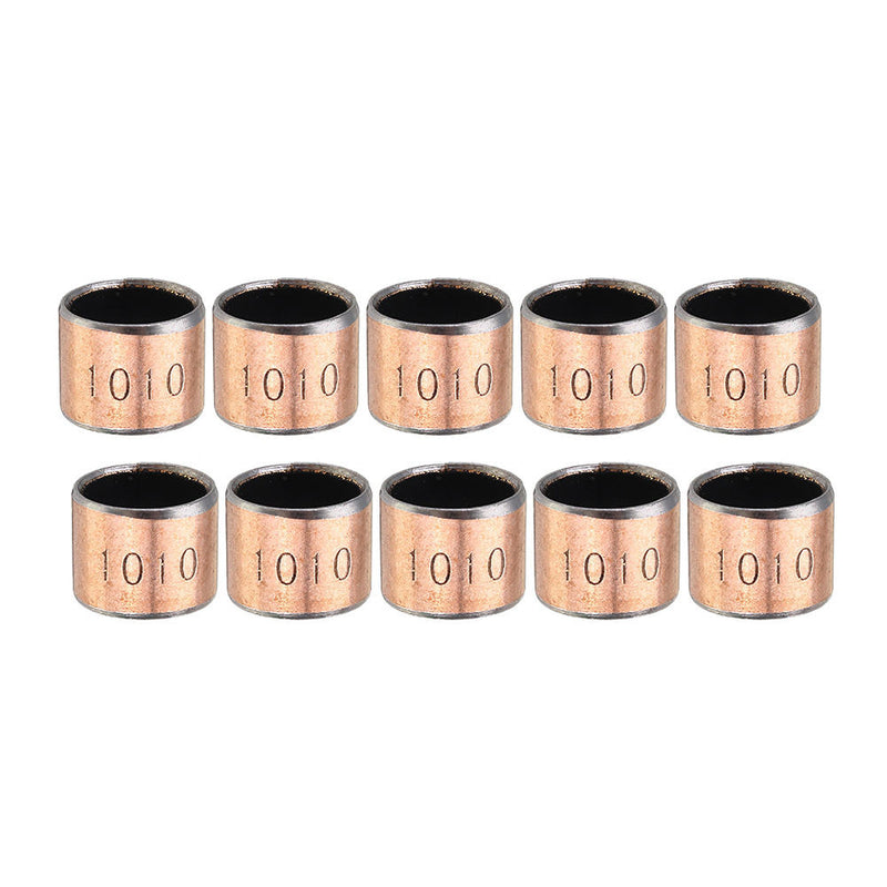 Machifit 10pcs 10x12x10mm Ball Bearing Bushes made of Copper Alloy - Bushing Bushing