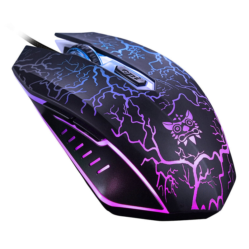 ONIKUMA CW920 Gaming Mouse 4-Gear 1200-3600DPI Macro Programming Colorful RGB Backlit USB Wired Mouse for PC Laptop Gamer