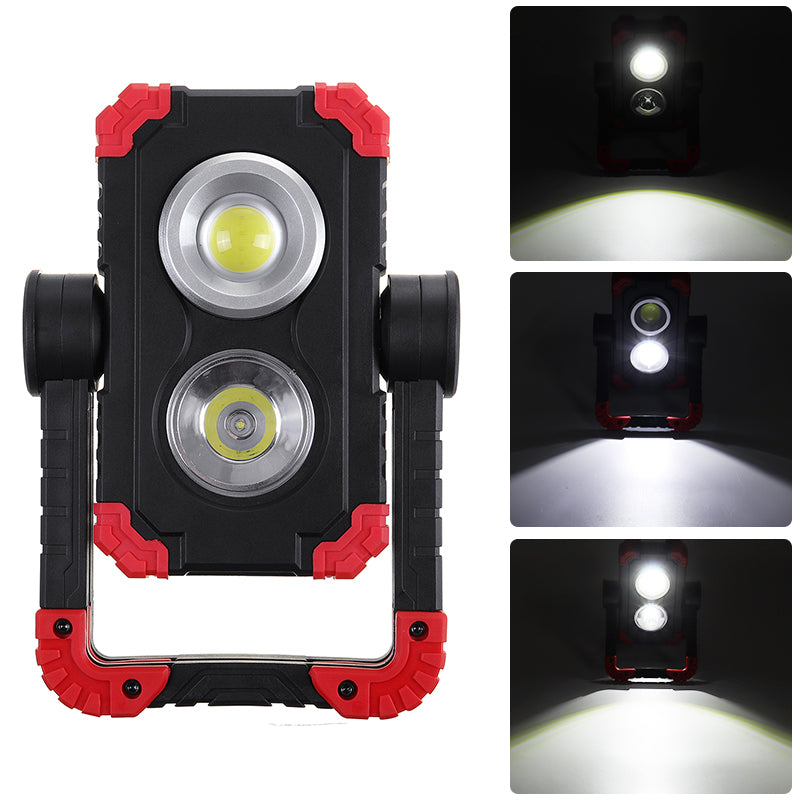 COB LED Work Light Camping Emergency Inspection Flashlight Spot Flood Lamp Stand