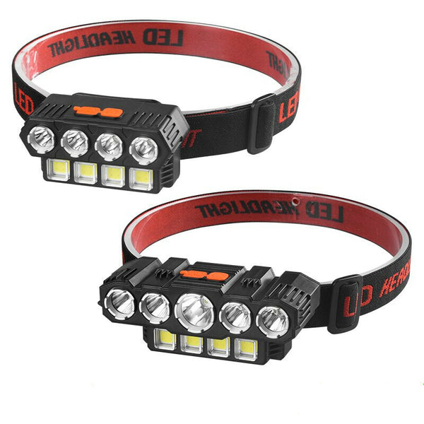 Strong Light Headlight Multiple LED Super Bright Headlamp USB Rechargeable Flashlight Outdoor Head Lamp Fishing Lamp Headlight