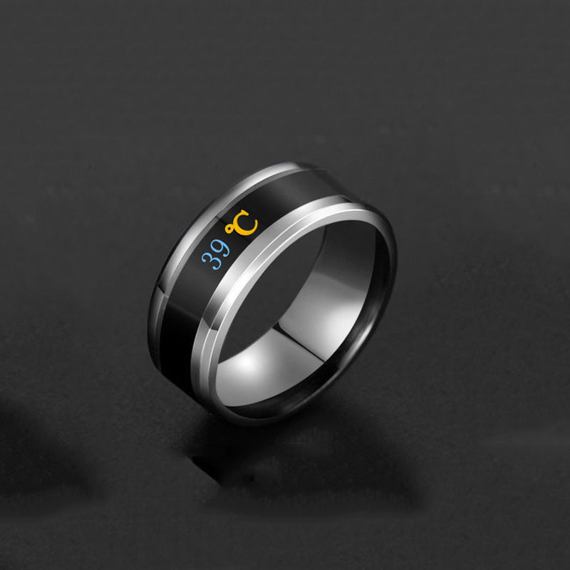 Bakeey Temperature Changing Color Sensing Literary Titanium Steel Tail Ring