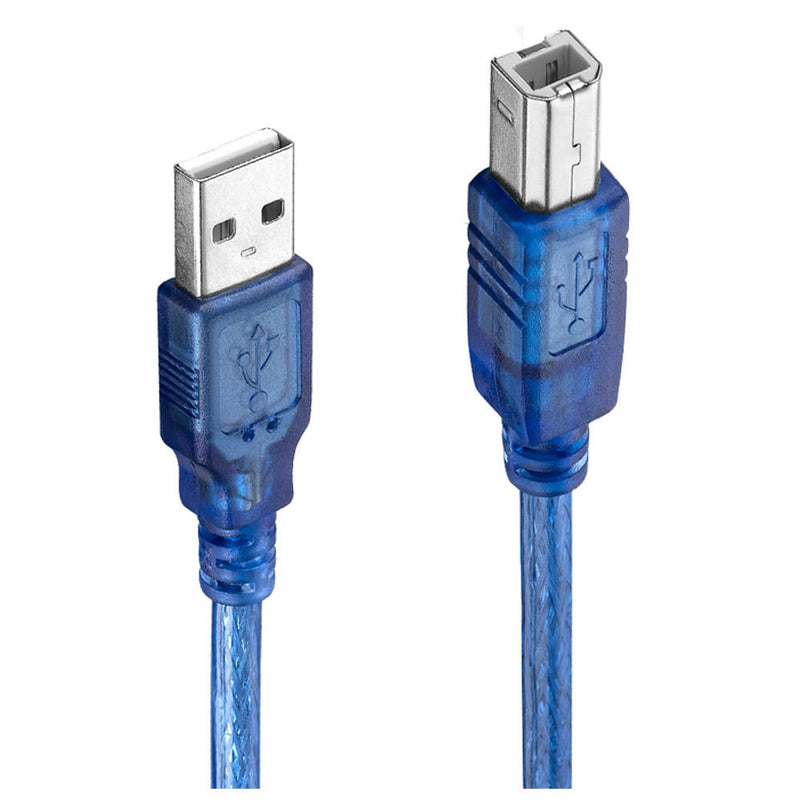 10pcs 30CM Blue USB 2.0 Type A Male to Type B Male Power Data Transmission Cable For