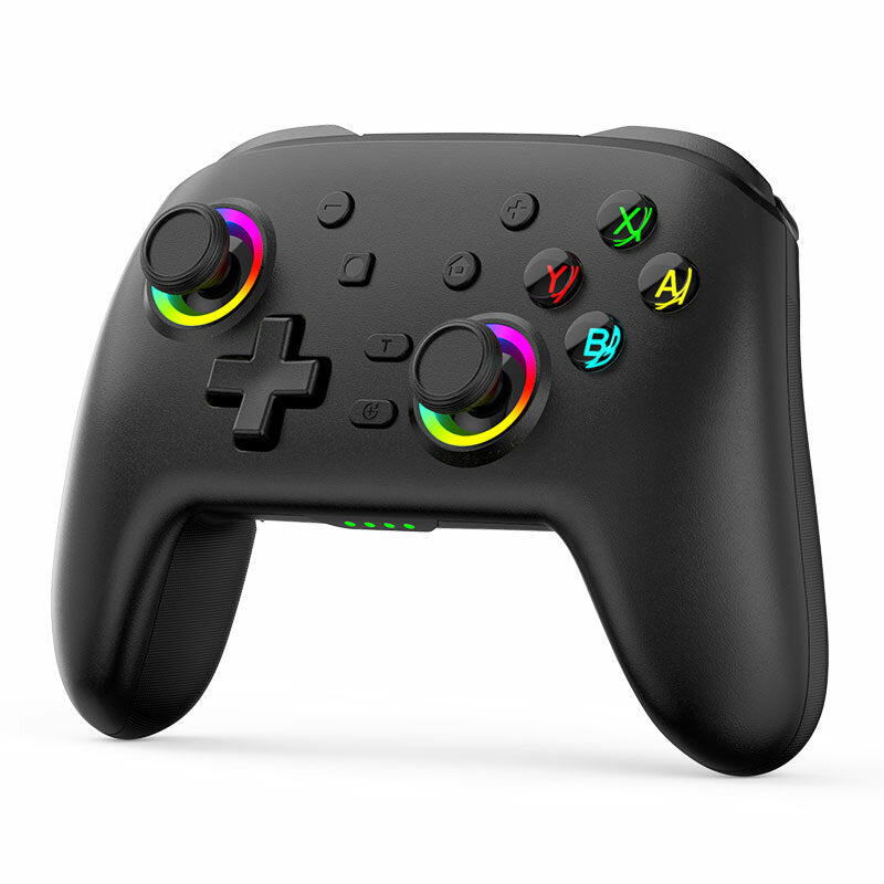 Wireless Gamepad Bluetooth Six-axis Somatosensory Dual Vibration Macro Programming with RGB Light for Switch