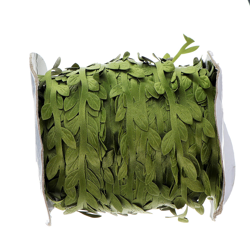 200m DIY Artificial Leaves Twine String With Leaf Fabric Leaves Flower Garlands Decorations