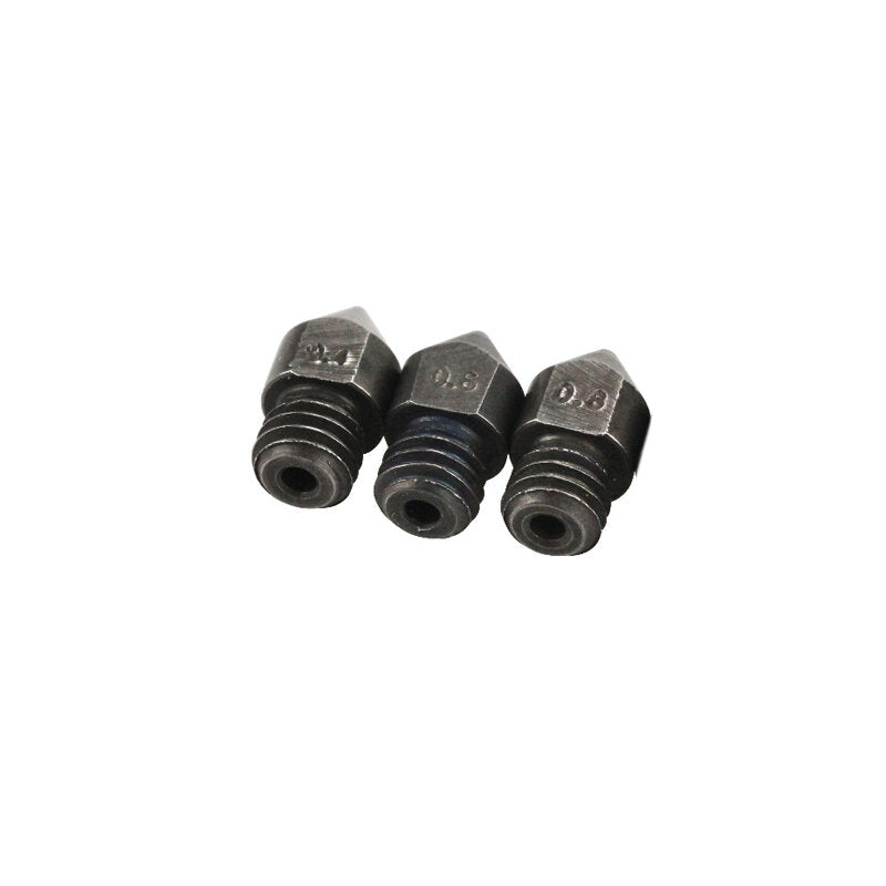 0.4mm/0.6mm/0.8mm 1.75mm Hardened Steel Nozzle for Creality CR-10/Ender3 Anet/Makerbot 3D Printer Part High Temperature Resistance