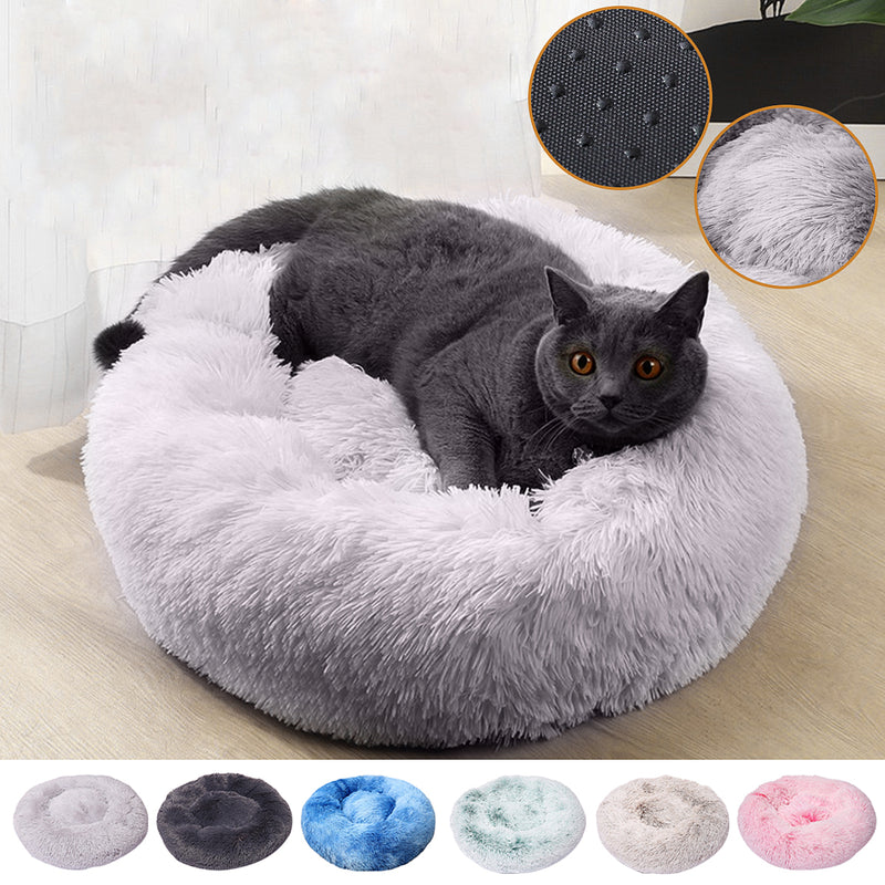 70cm Plush Fluffy Soft Pet Bed for Cats & Dogs Calming Bed Pad Soft Mat Home