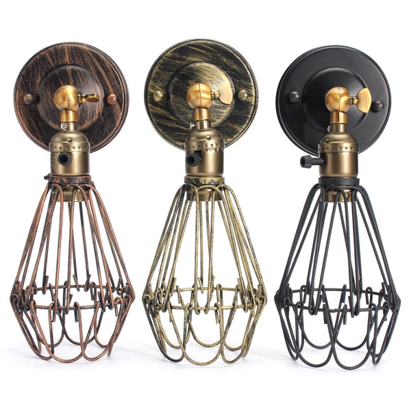 E27 Loft Metal Retro Vintage Rustic Sconce Wall Light Edison Lamp Bulb Fixture