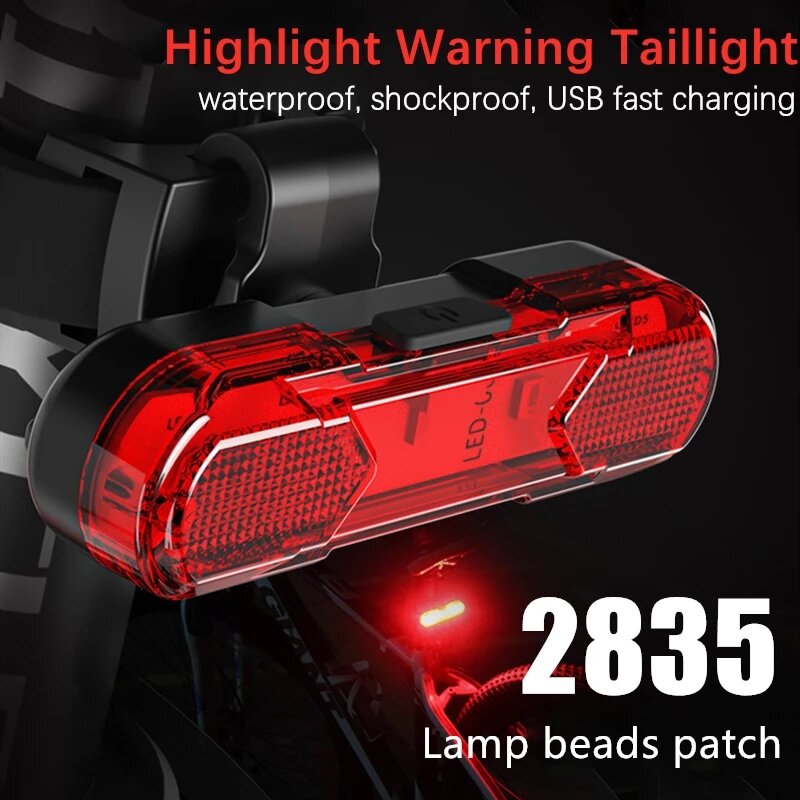 1PC USB Rechargeable Bike light COB LED MTB Bike Tail light Bicycle Safety Warning Cycling Light Rear Lamp Bicycle Accessories