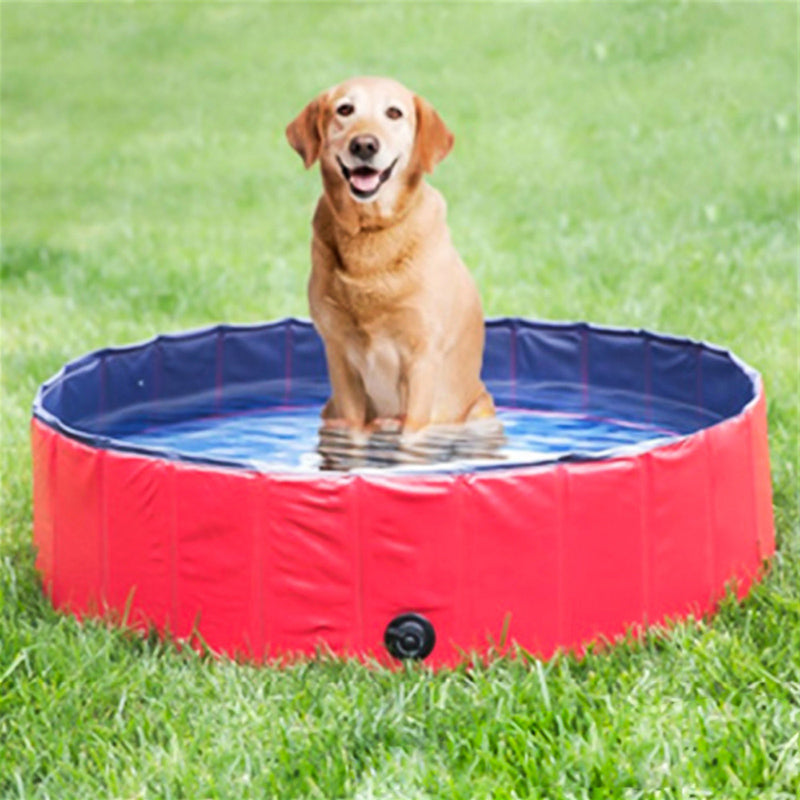 Foldable Dog Pool Pet Bath Inflatable Swimming Tub Collapsible Bathing Pool for Dogs Cats Kids Portable Durable PVC Composite Cloth