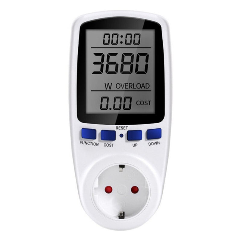 Digital Wattmeter AC 220V Power Meter Electricy Consumption Energy Meter EU Plug Power Kilowatt Wattage Electricity Meter