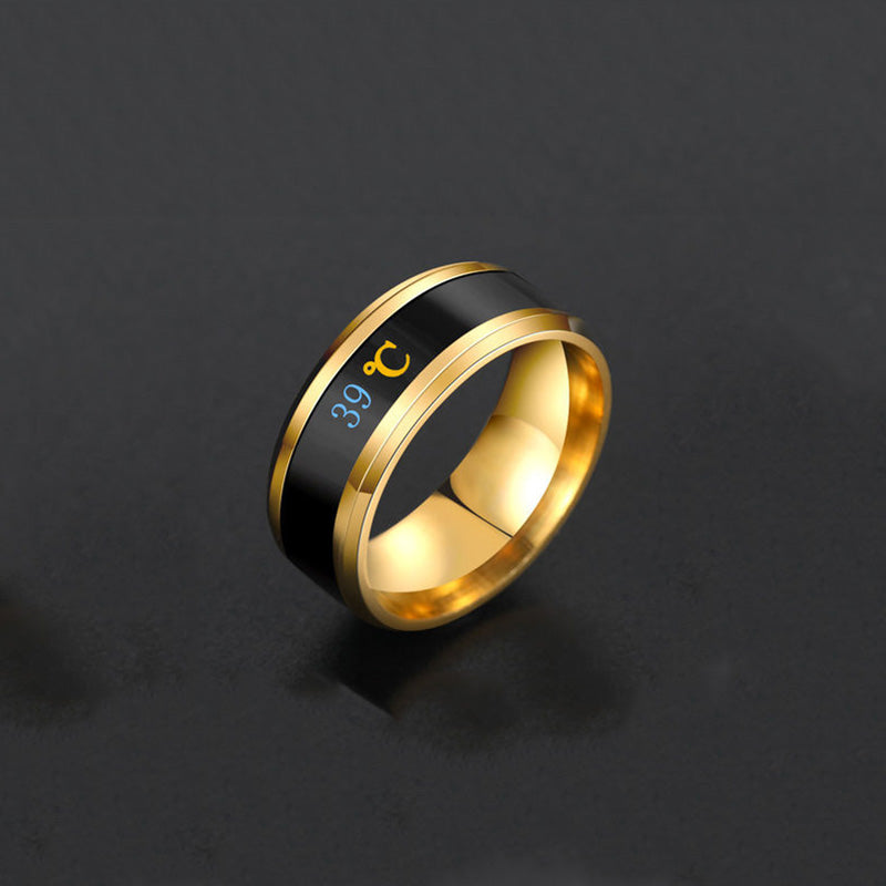 Bakeey Temperature Changing Color Sensing Literary Titanium Steel Tail Ring