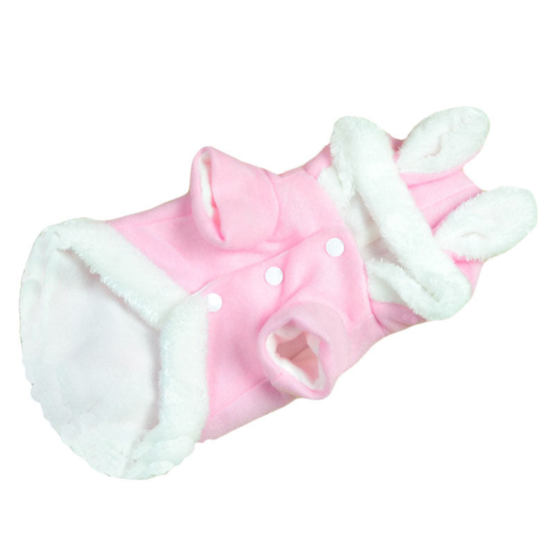 Christmas Pet Clothes Fashion Cute Rabbit Plush Dog Apparel Pet Hoodie Costume Winter Clothing