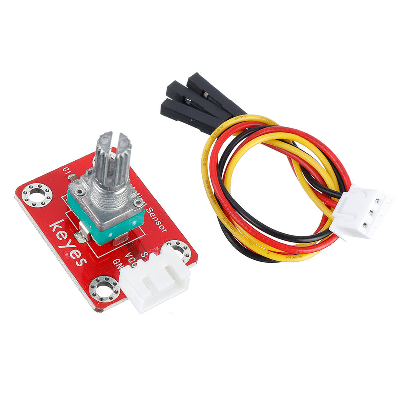 keyes brick Adjustable Potentiometer Module (Pad hole) with Anti-reverse Plug White Terminal Analog Signal