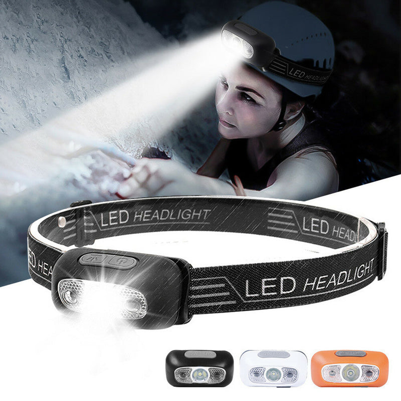 Outdoor Intelligent Sensing Headlight USB Charging Strong Bald Headlight LED Night Fishing Portable Night Running Light