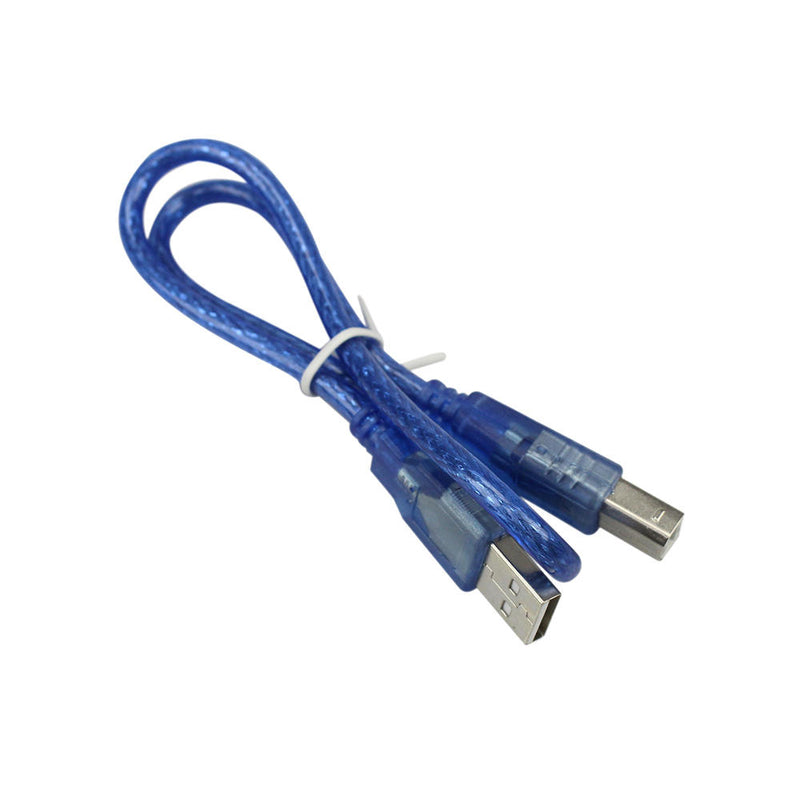 10pcs 30CM Blue USB 2.0 Type A Male to Type B Male Power Data Transmission Cable For