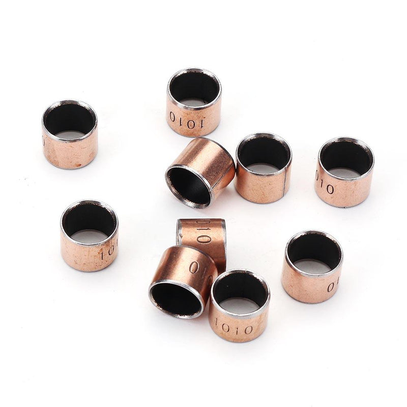 Machifit 10pcs 10x12x10mm Ball Bearing Bushes made of Copper Alloy - Bushing Bushing