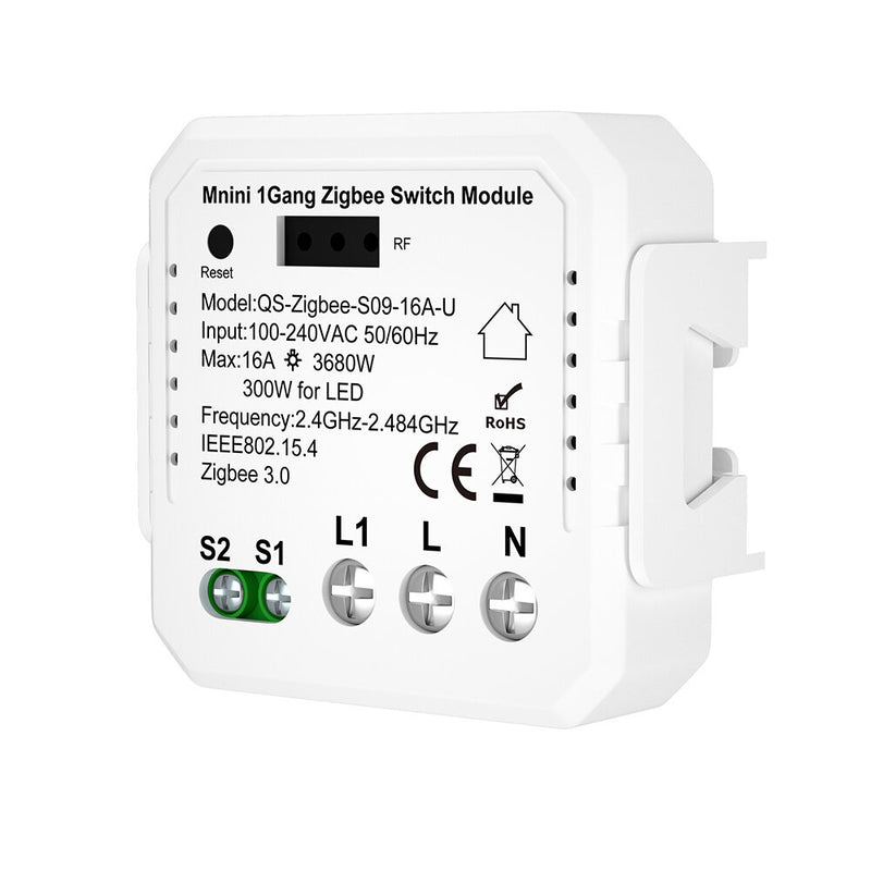 Tuya ZIGBE Smart Switch Module On/Off Relay App Remote Control 1 Gang 2-Way RF Tuya Smart Home Wireless Control Support Alexa Google Home